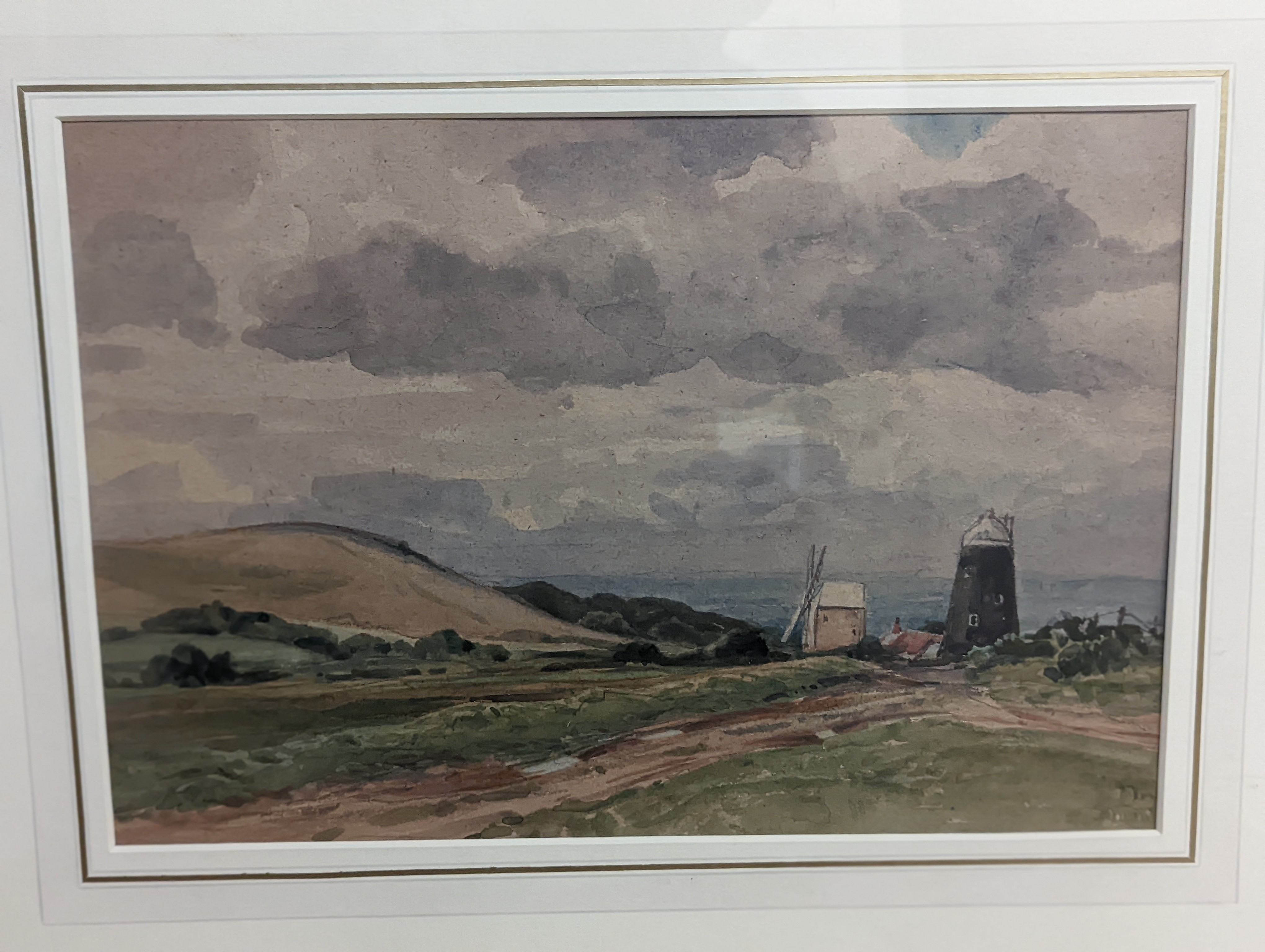 Walter Robert Stewart Acton (1879-1960), five watercolours, Views along the South Downs, largest 32 x 45cm